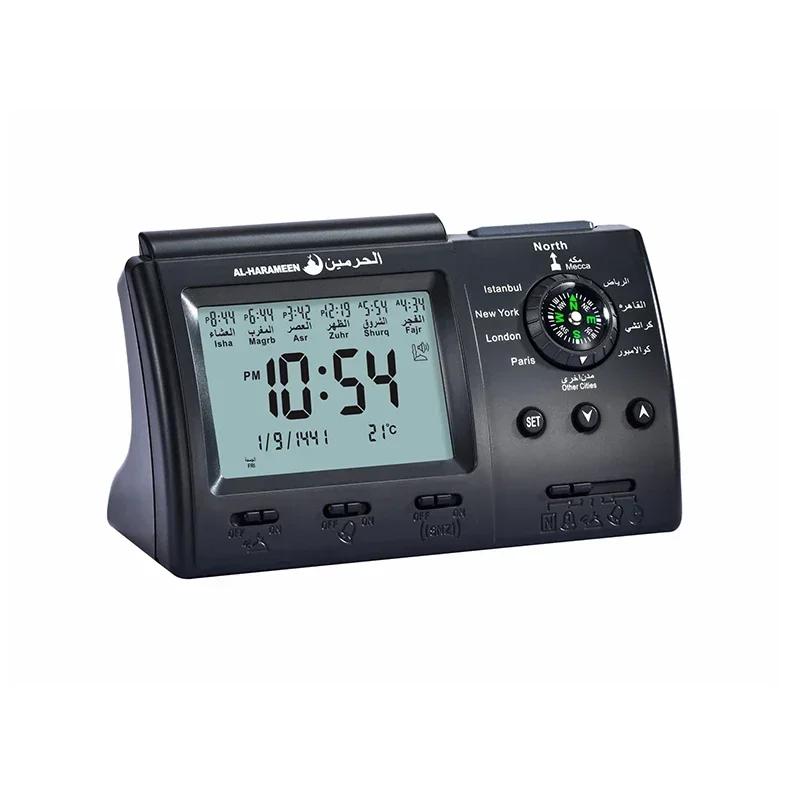 

Часы Azan с напоминанием о молитве Мечеть светодиодный цифровой будильник Исламский мусульманский календарь Температура Домашнее украшение Подарок