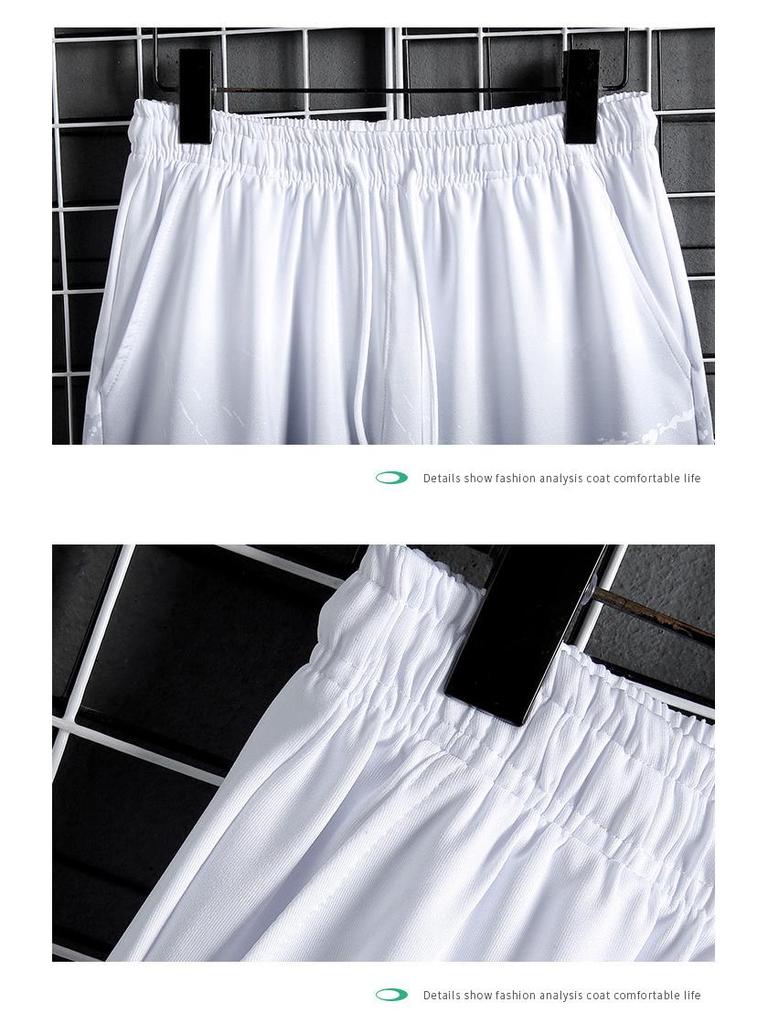 2021 Summer Men's Loose Fit Hooded Short Sleeve Sport Set