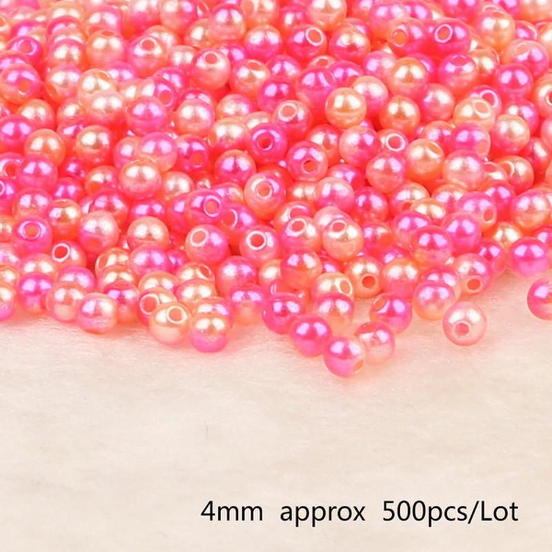 

АБС-акриловые искусственные бусины (4,6,8 и 10 мм) для изготовления ювелирных изделий своими руками 4mm 500pcs фуксия/жёлтый