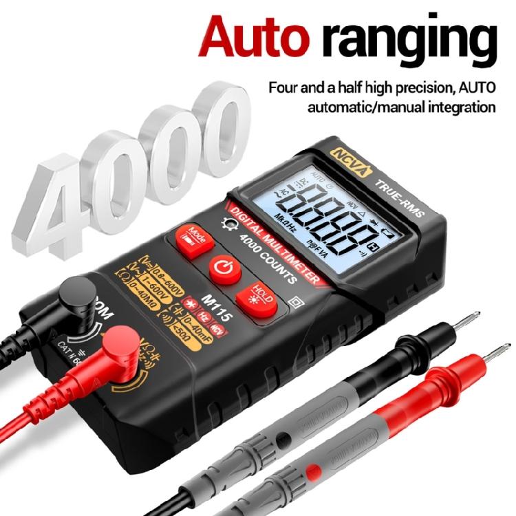 M115 Digital Multimeter Voltage Tester 4000 Counts Multifunction NCV Capacitance Diode Resistance Testing Tool