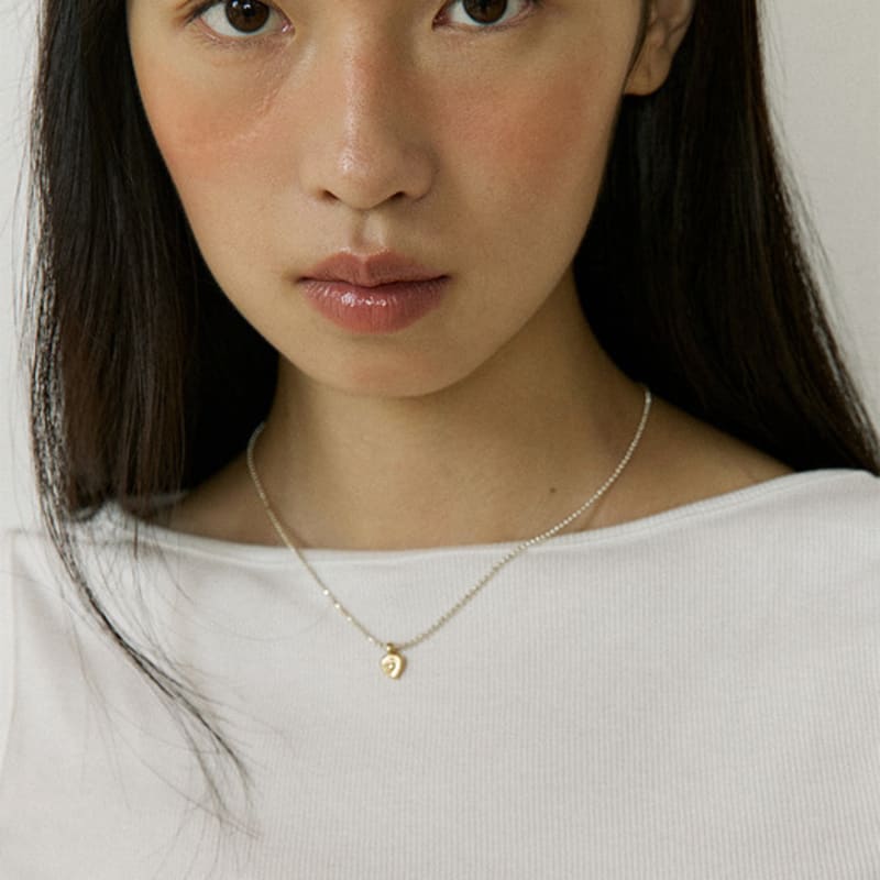 Lucirzu Gold Heart Pendant + 925 Silver Necklace