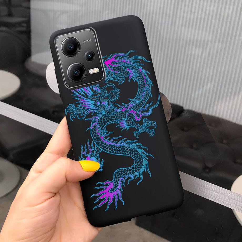 

Cartoon Cases For Xiaomi Poco X5 Pro 5G Case PocoX5 5G Cover Soft TPU Matte Shockproof Capas Dragon Cute Cat Astronaur Pattern Poco X5 5G