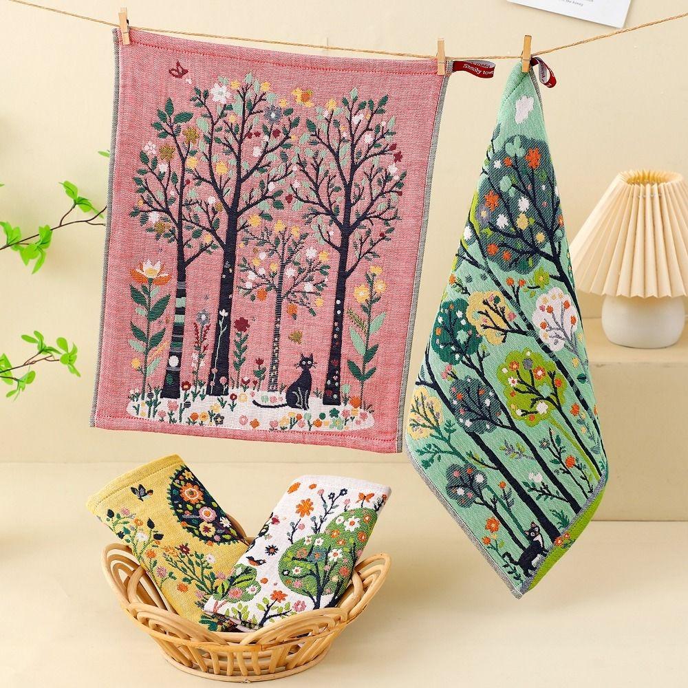 New 34x40cm Large Hand Towel Quick Dry 4 Layer Cotton Gauze Pure Cotton Dish Cloth Decorative Kitchen Towel Home Restaurant