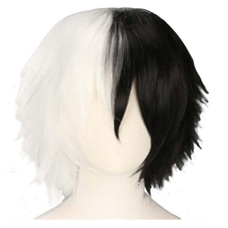 

Привлекательный костюм-кимоно Данганронпа Монокума для унисекс Хэллоуина Short Wig Only,32cm/12.60in