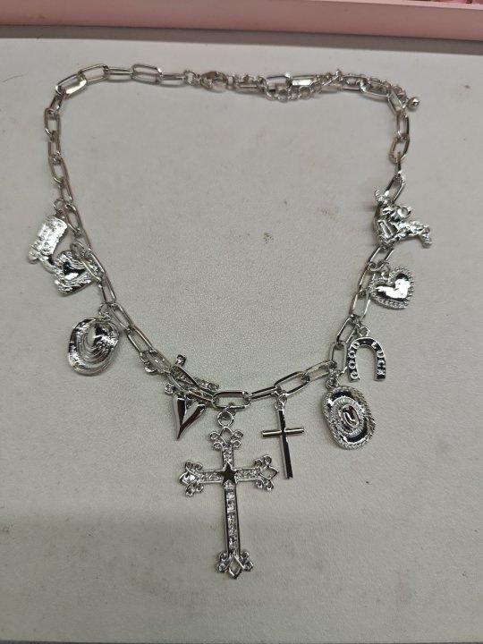 

Бриллиантовый крест любовь бахрома кулон ожерелье темперамент ключичная цепочка легкая роскошь простое персонализированное украшение