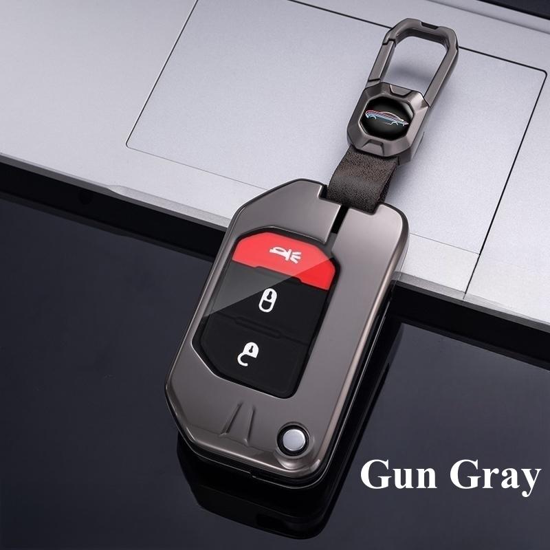 Metal Car Remote Key Case Cover Full Protection For Jeep Wrangler JL TJ Gladiator JT 2018 2019 2021 For Jeep Grand Cherokee Renegade Compass