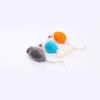 Colorful Rabbit Fur Mouse Cat Toy with Sand and Gravel for Self-Play