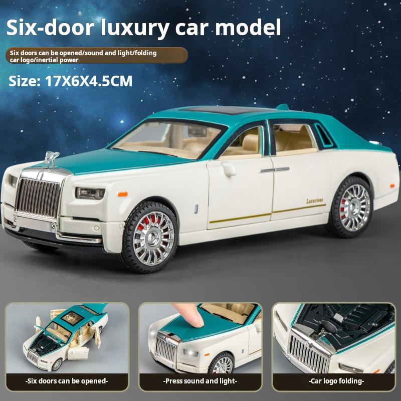 Simulation Rolls-Royce Phantom Model Car Model Ornaments Luxury Car Sedan Children's Toy Car Boy Collection with Box