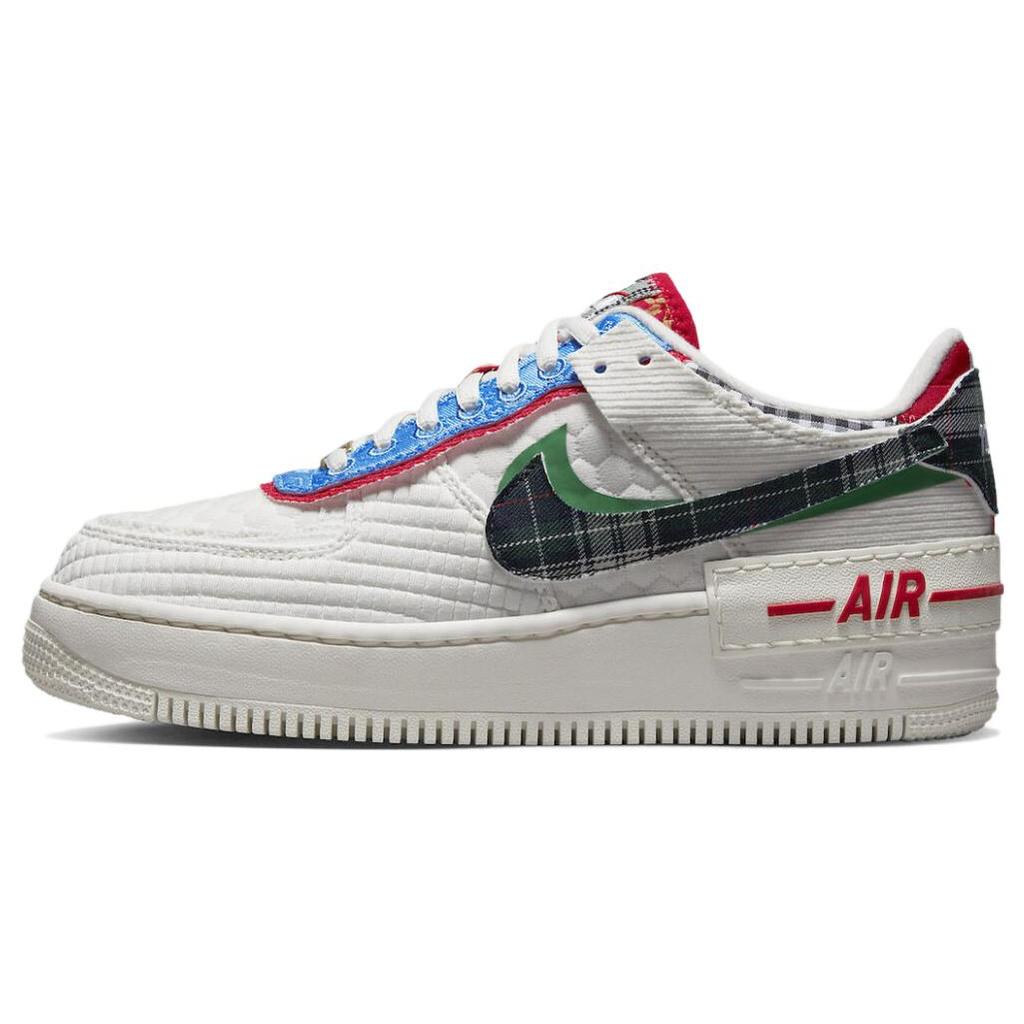 New Nike Air Force 1 Low Shadow Sail Classic Green University Blue Women's DZ5193-100