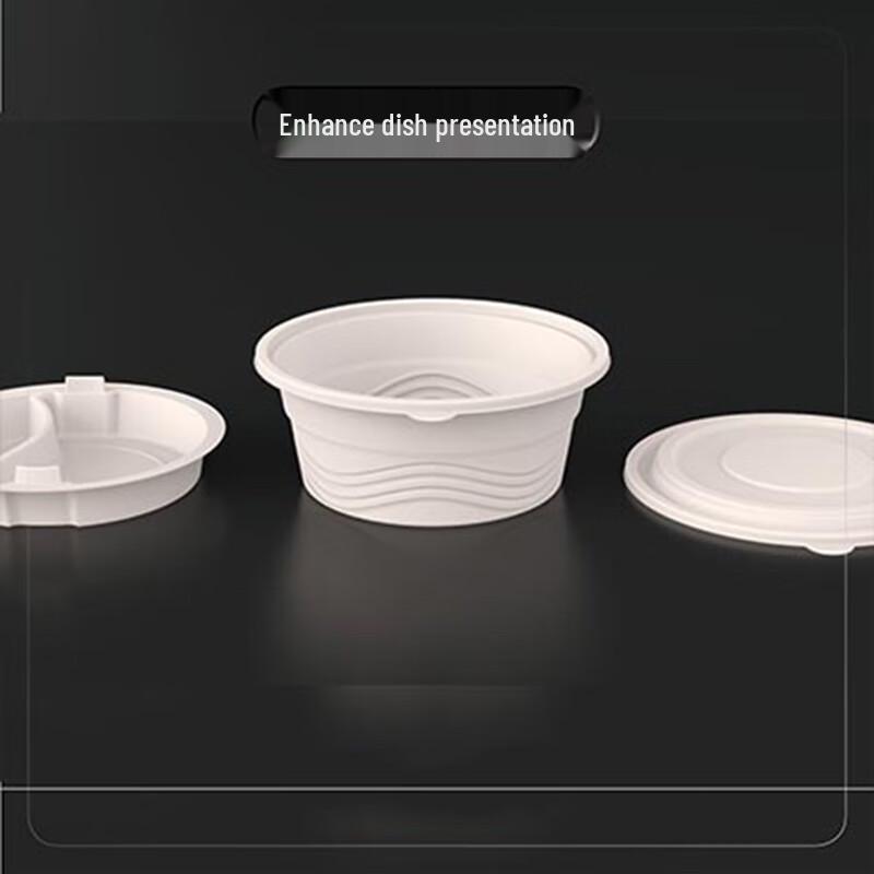 Degradable Corn Starch Disposable Round Meal Boxes