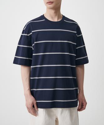 Multi-Stripe Relaxed T-Shirt 2 [Navy]