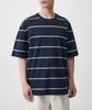 Musinsa Standard Multi-Stripe Relaxed T-Shirt 2 [Navy]