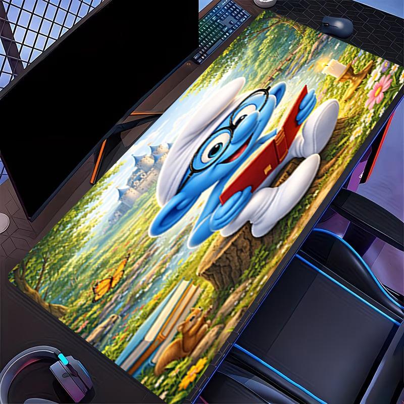 Blue Smurfs Print Mouse Pad, for Keyboard Pad Laptop PC Mat for Office Home Use, Desk Decor, Perfect Birthday Gift for Gamers
