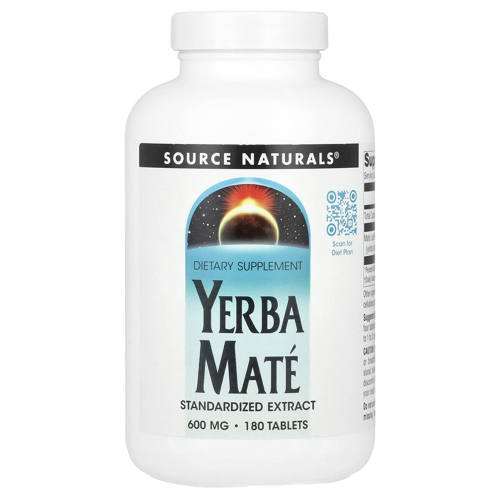 

Yerba Mate, 600Mg, 180 Tablets