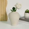 Handmade Flower Vase Ceramic Vase with Ribbed Texture Modern Nordic Style Home Decor Porcelain Vases