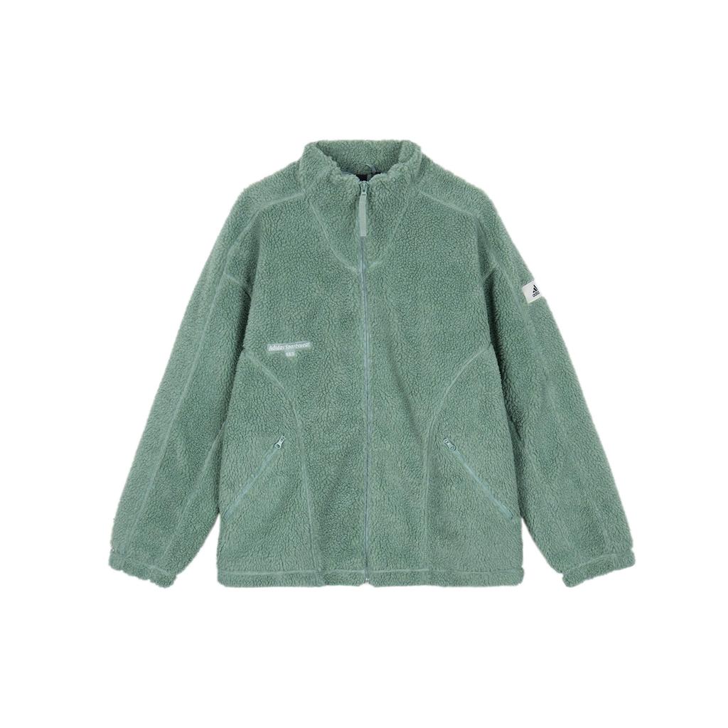 adidas Giacche da Lounge Unisex Verde Polveroso Collo Alto Moderato Altro IQ1368
