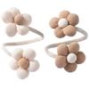 Cute Flower Twist Curtain Tiebacks, Colorful Kids' Room Decor, Punch-Free Adjustable Soft Furnishings Accessories.
