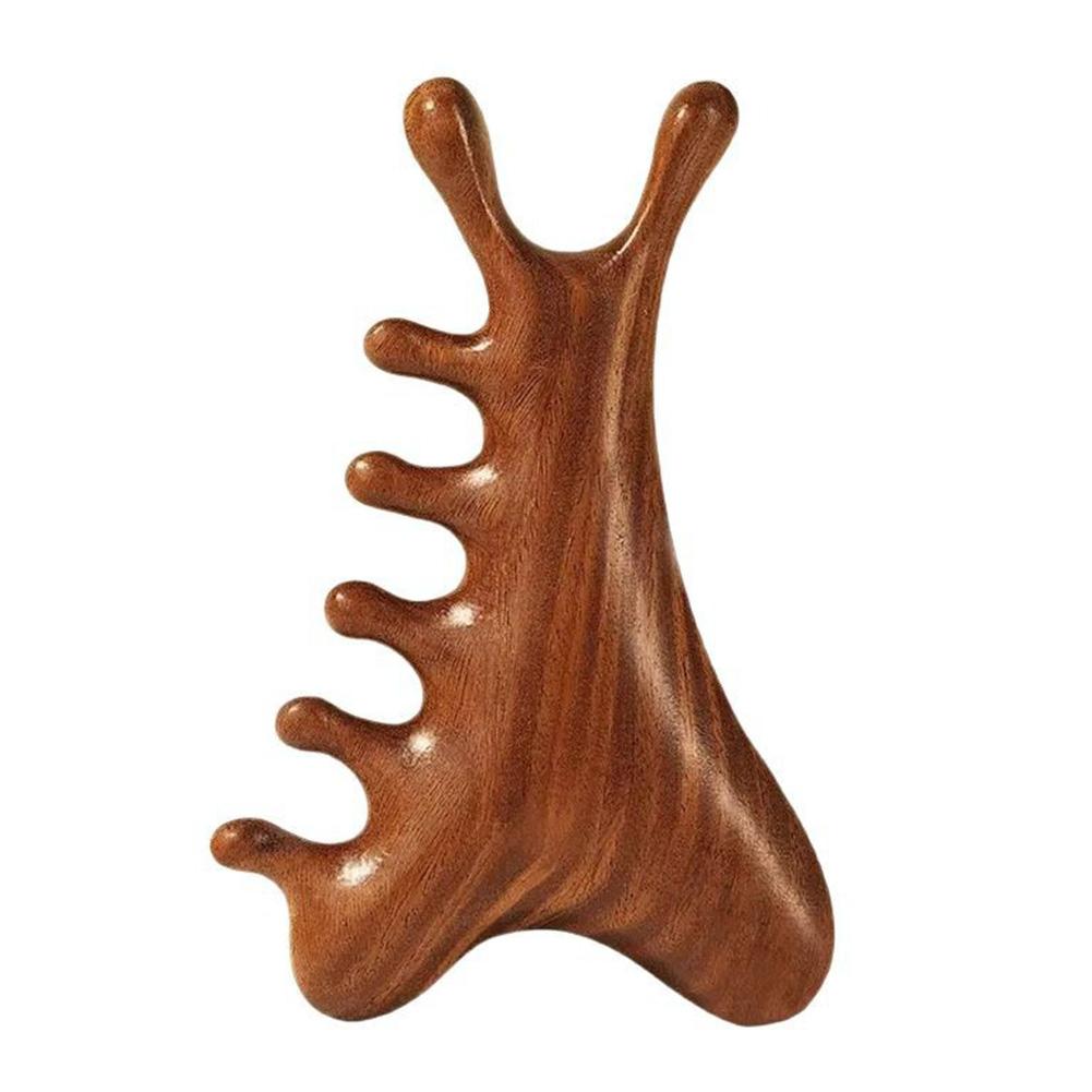 

Natural Sandalwood 4 in 1 Comb for Scalp Therapy Gua Sha Massage Hair Detangling and Relaxation Lightweight Travel Friendly China Mainland