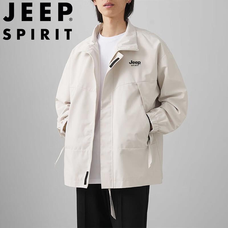 

JEEP SPIRIT Men s Stand Collar Outdoor Windbreaker Jacket 2XL