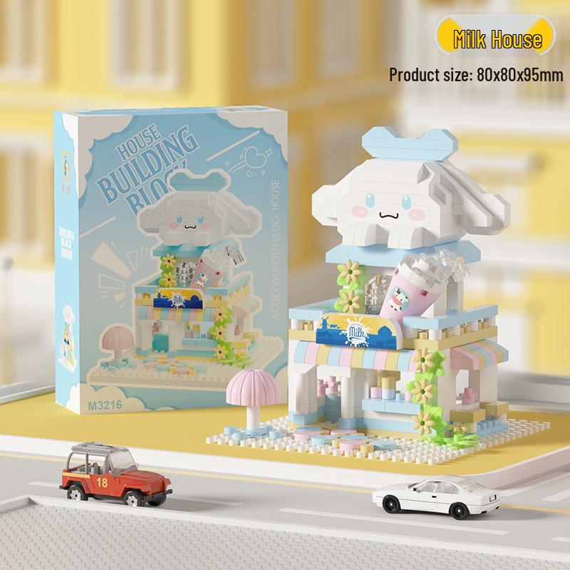 Strawberry Bear Cartoon Building Set: Compatible Lego Street Scene Shop Blocks - Children s Toy Gift