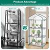 Garden Greenhouse Weatherproof Plant Grow House Cover Transparent Frost Protection Greenhouse Cover with Roll Up Double Zipper