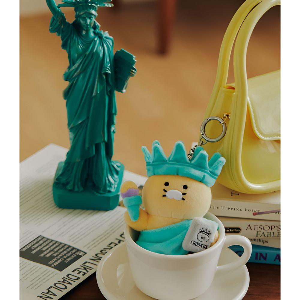 Chunsik World Tour Statue of Liberty Keychain Doll Plush Keyring 9.5cm