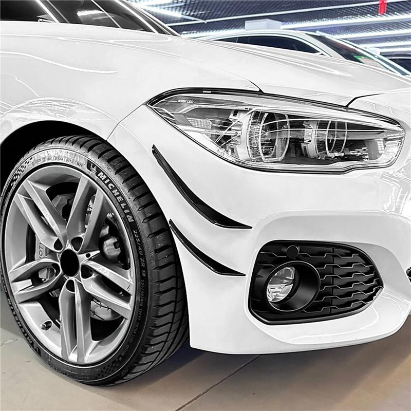 Car Front Bumper Outer Side Splitter Spoiler Canard Trim For BMW 1 Series F20 F21 M Sport 2015-