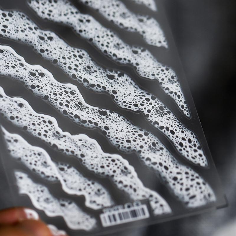 

1 Sheet Simulation Wave Sticker Resin Wave Painting Sticker Decorative Decal DIY ABS Mold Film Filling Material