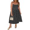 Large Size Medium and Long Dress Women's 2026 Summer New Polka Dot Square Neck Beach Vest Skirt