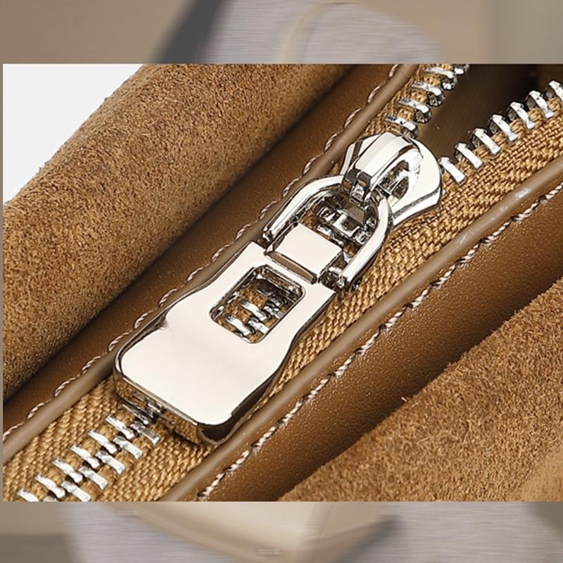 Oversized Suede Leather Briefcase Spacious Handheld Shoulder Crossbody Bag Women Slouchy Commuting Premium Light Luxury Handbag