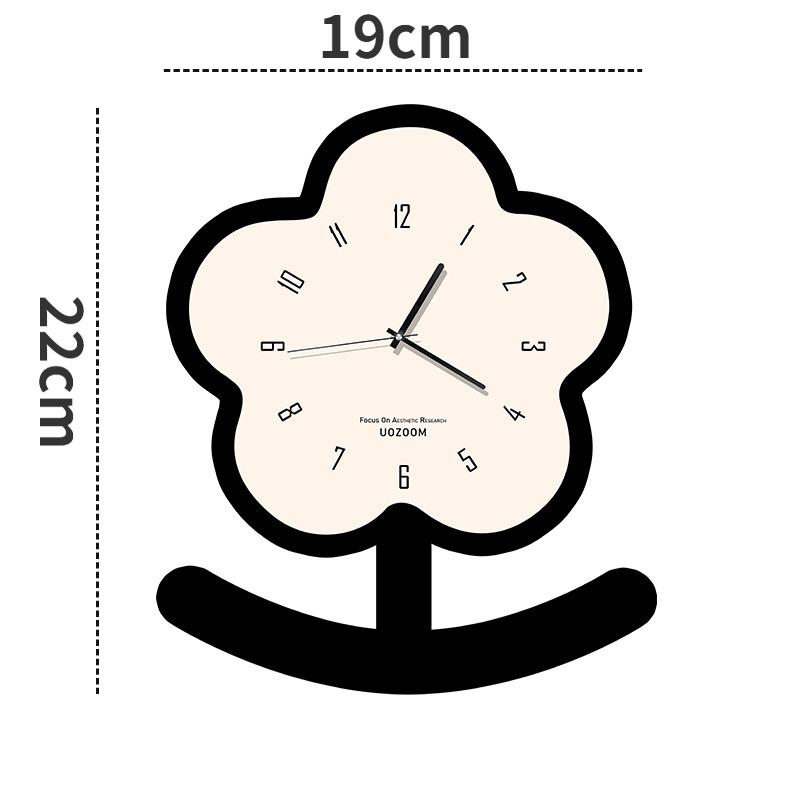 Modern Minimalist Home Decor Small Flower Swing Table Clock Office Desk Living Room Decorative Clock
