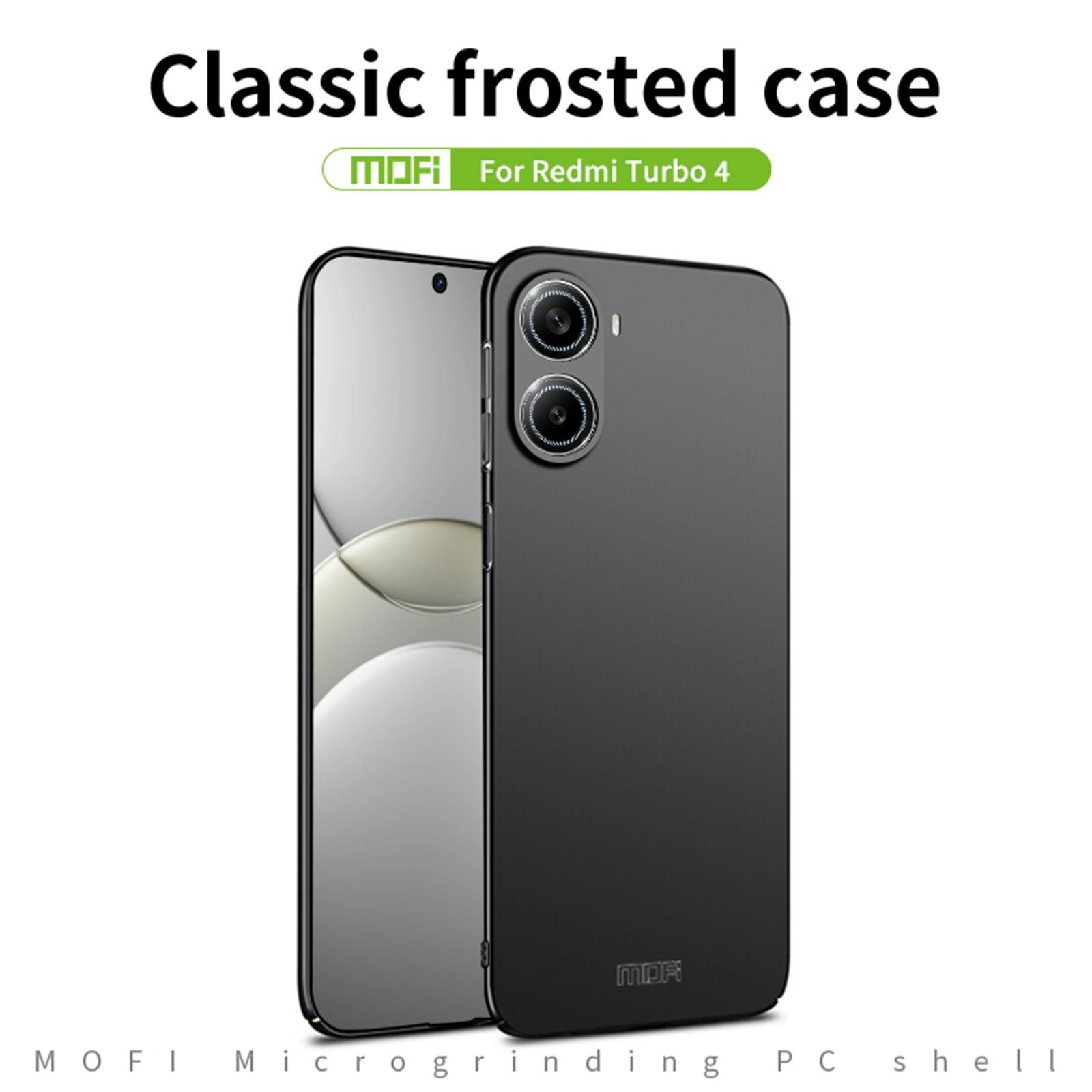 

For Xiaomi Poco X7 Pro 5G/Xiaomi Redmi Turbo 4 5G Phone Case MOFI Shield Matte Series Ultra Slim PC Protective Cover Red