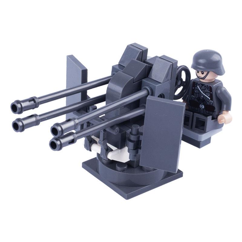 Iron Donkey Armored Car Tank Military Soldier Miniature Accessories Assembly Small Particles Building Block Toy