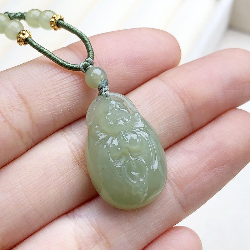 Hetian Jade Pi Xiu Pendant Charm - Qingbai Stone Necklace for Couples