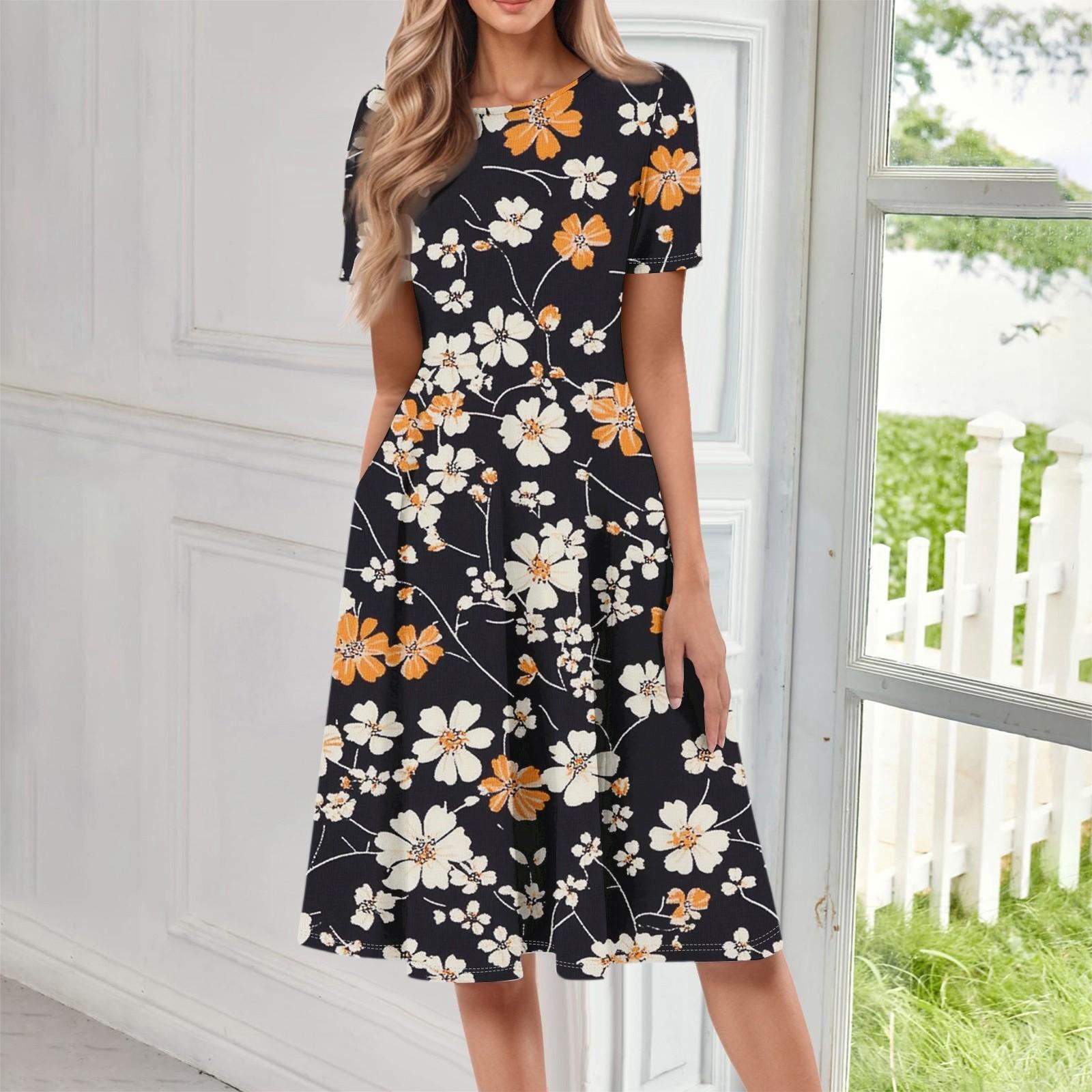 

Платья для женщин, летние, повседневные, на пуговицах, с V-образным вырезом, с коротким рукавом, для работы, платья XXL чёрный