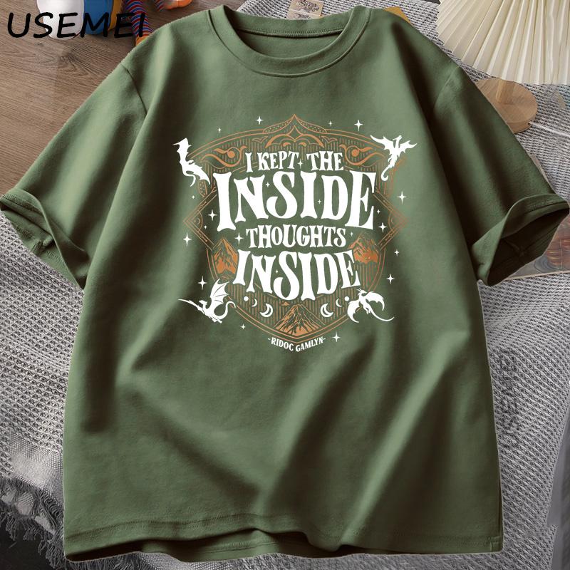 Ridoc Quest Squad Comfort Colors Shirt Ich habe die inneren Gedanken drinnen behalten Tee Onyx Storm Fourth Wing Shirt für Fans Buchliebhaber