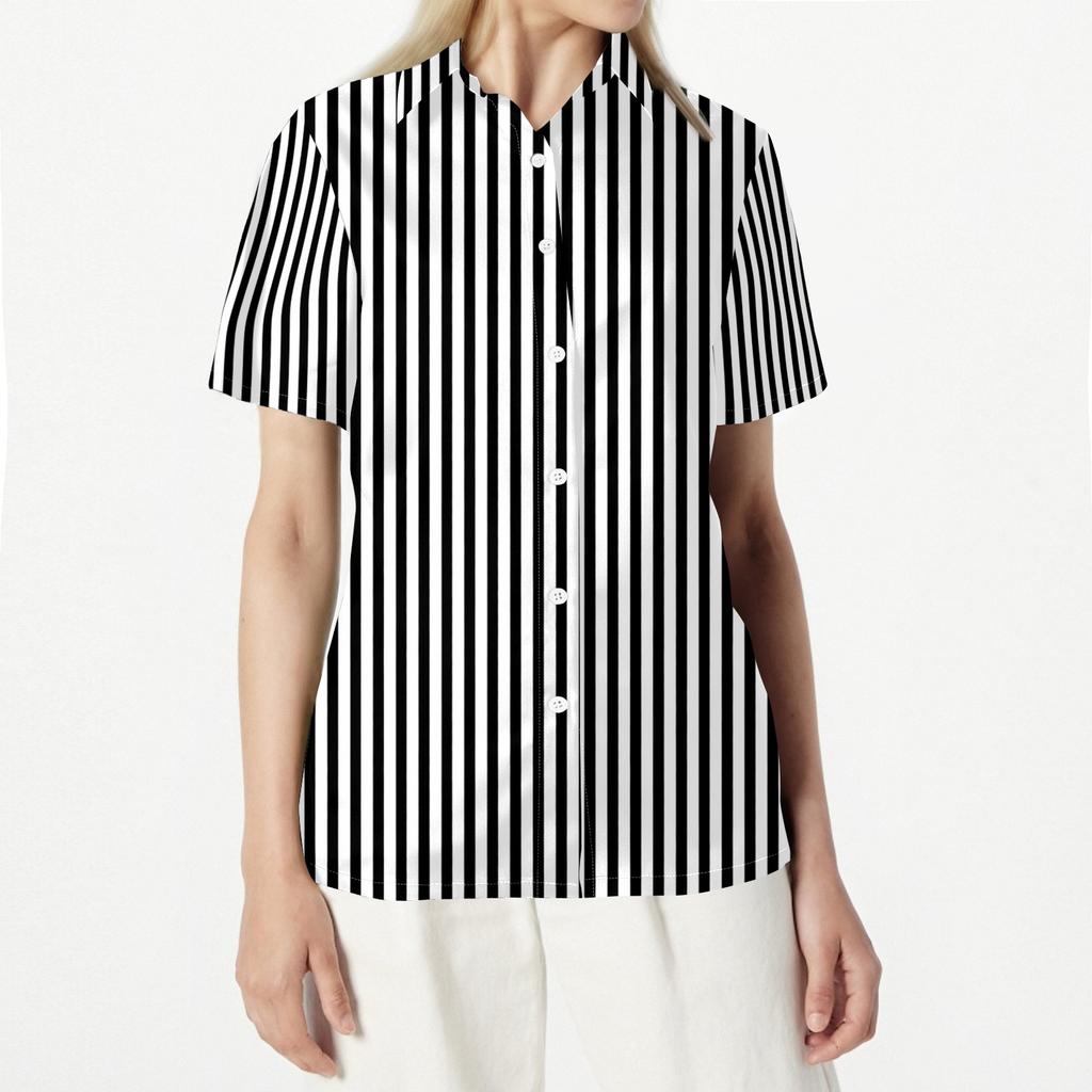 Chemise à manches courtes boutonnée pour femme - Coupe décontractée, blouse décontractée avec col, parfaite pour l'été