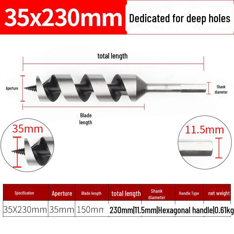 

Четырехгранное сверло по дереву с шестигранной ручкой для дверных замков и ящиков