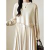 [MARIA MARFA] 2 piece set ladies knit one piece spring autumn long length casual Fashionable long sleeve set off white 5S-M04-OWM