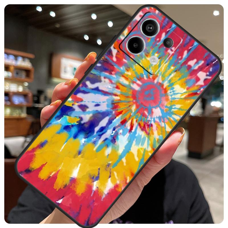 

Rainbow Spiral Tie Dye Case For Xiaomi Redmi Note 13 12 9 10 11 14 15 Pro Plus Cover For Redmi 14C 10C 12C 13C 15 C Redmi 12C