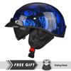 Half Motorcycle Helmet DOT ECE 1/2 Open Half Helmet Motorbike German Retro Vintage 1/2 Half Helmet Chopper Biker Pilot