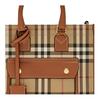 Burberry Freya Letter Embossed Logo Tote Bag Women Tote Bags Brown 81097931