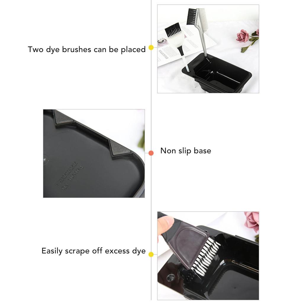 Baked Oil Bowl Hair Dye Color Mixing Bowl ABS Black Dyeing Bowl Mixed Colour Hair Salon Tool