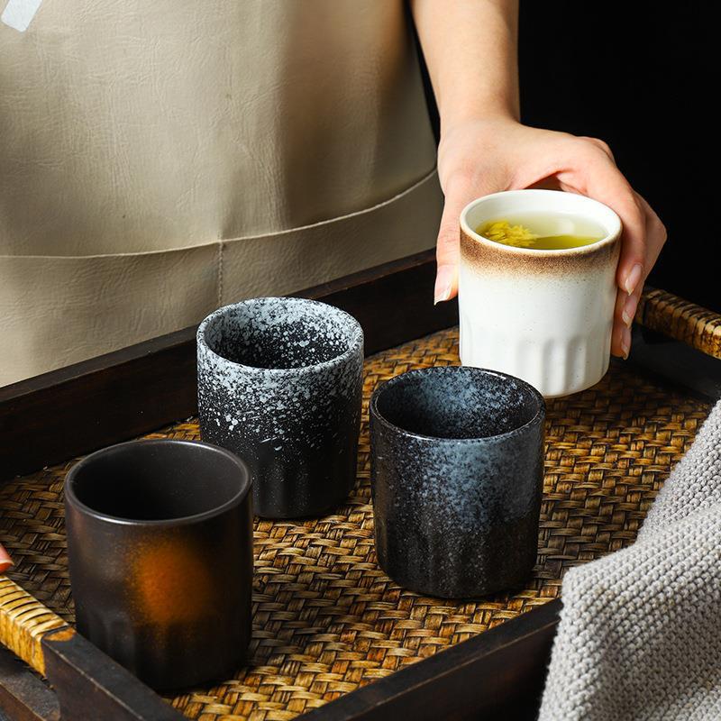 Teacup ceramic single small teacup Japanese tea set afternoon teacup simple tea bowl household kung fu tea cup