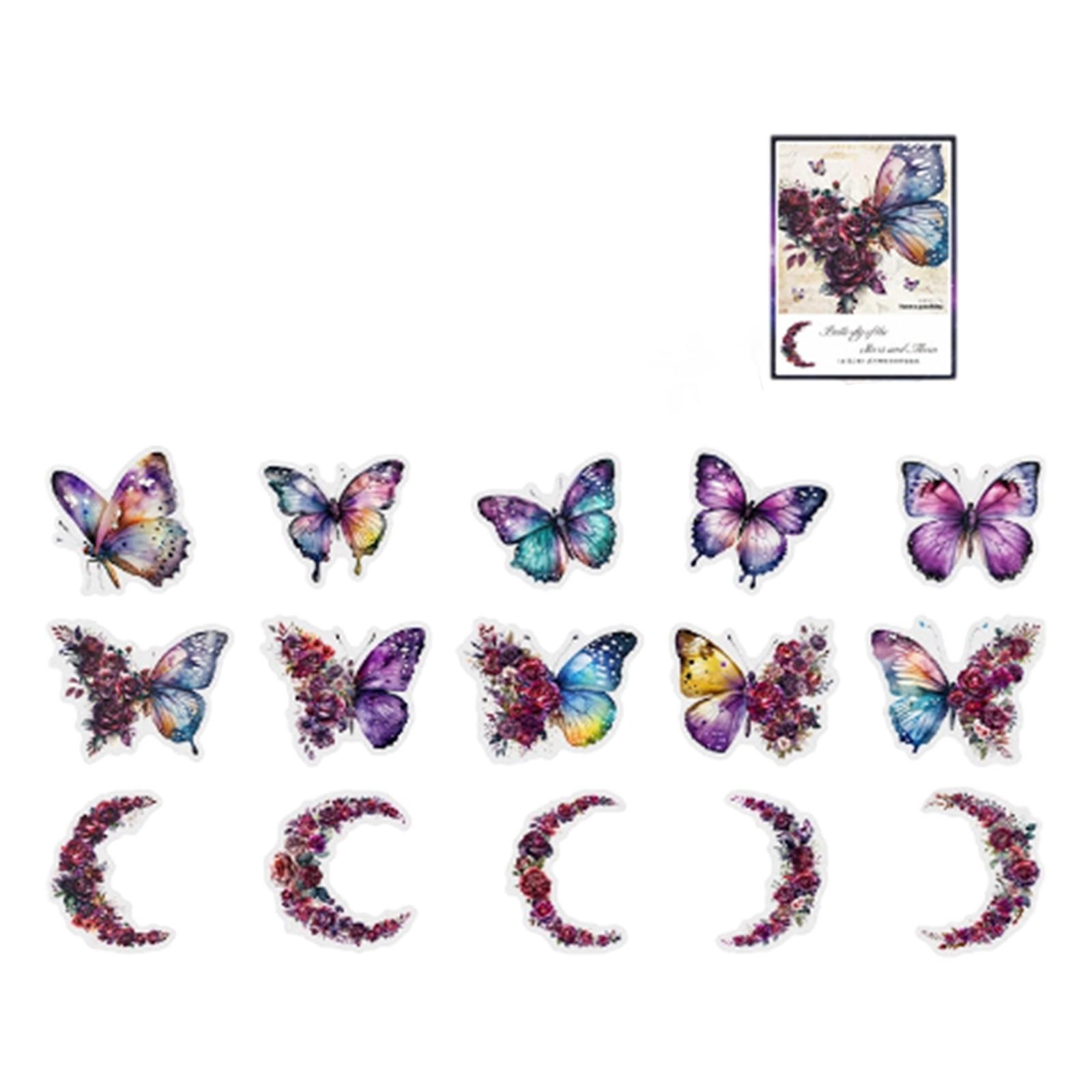 Beautiful Day PET Sticker Moon Butterfly Series One Size