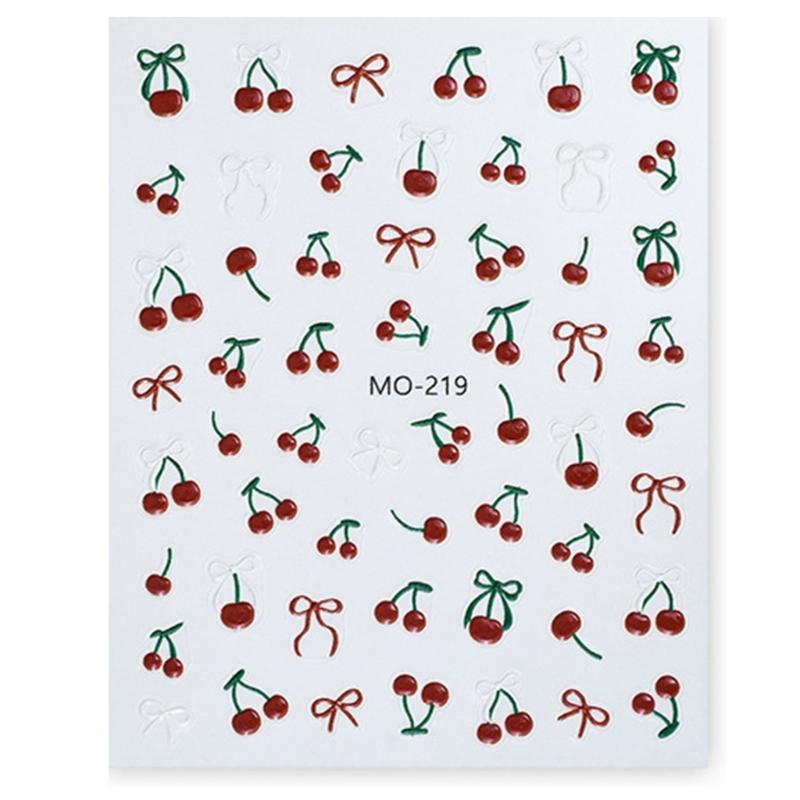 

Fruit Nail Decorations 1Sheet Cute 3D Decals Nail Stickers for Women and Girls Easy to Apply and Remove
