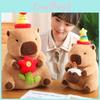 Animal Plush Capybara Doll Fruit Milk Tea Birthday Gift Flower Toy Decoration
