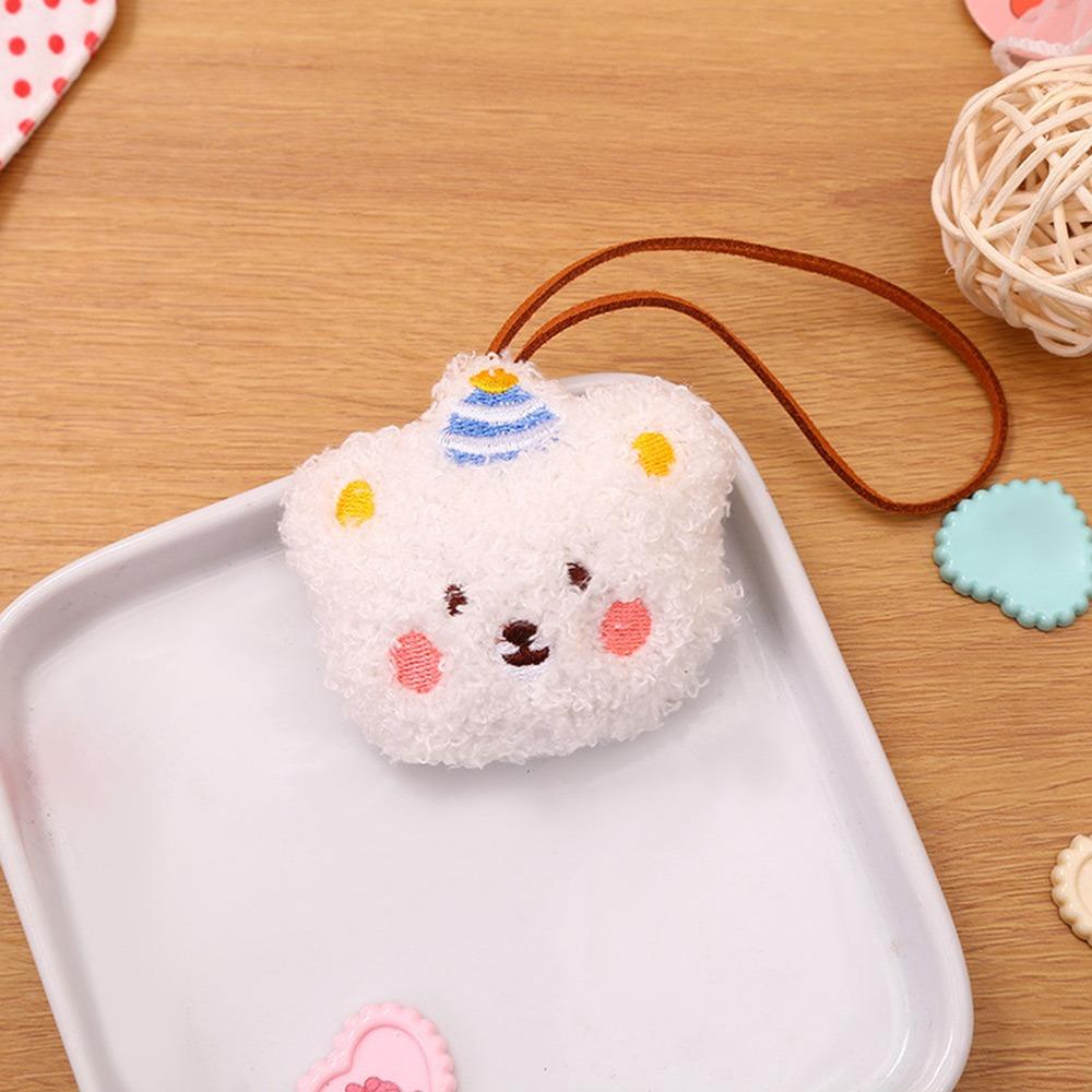 Funny Cartoon Bear Name Pendant Keychains Kawaii Decoration Kindergarten Children's Name Tag Keyrings Car Trinket Accessories