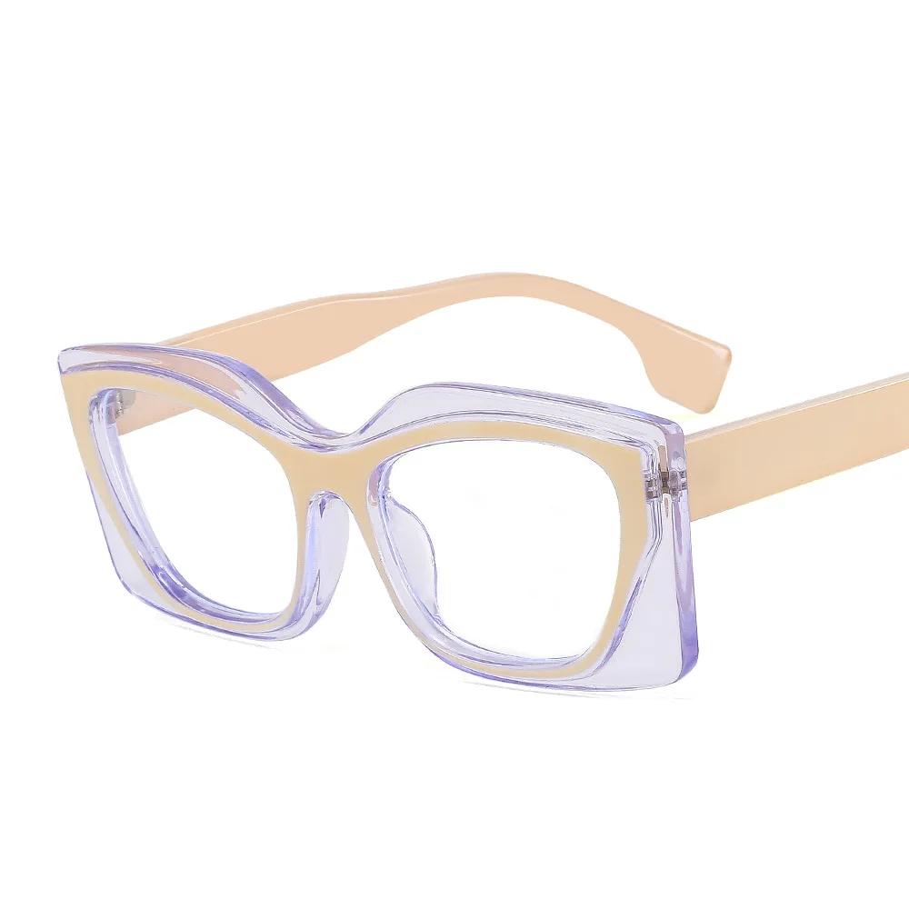 Polygonal Luxury Stylishy Sun Glasses Women Colorful Square Frame Sunglasses Stylishable European and American Party Flat Mirror