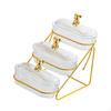 Fruit Basket Bowl Fruits Holder 3 Tier Versatile with Metal Stand Serving Tray for